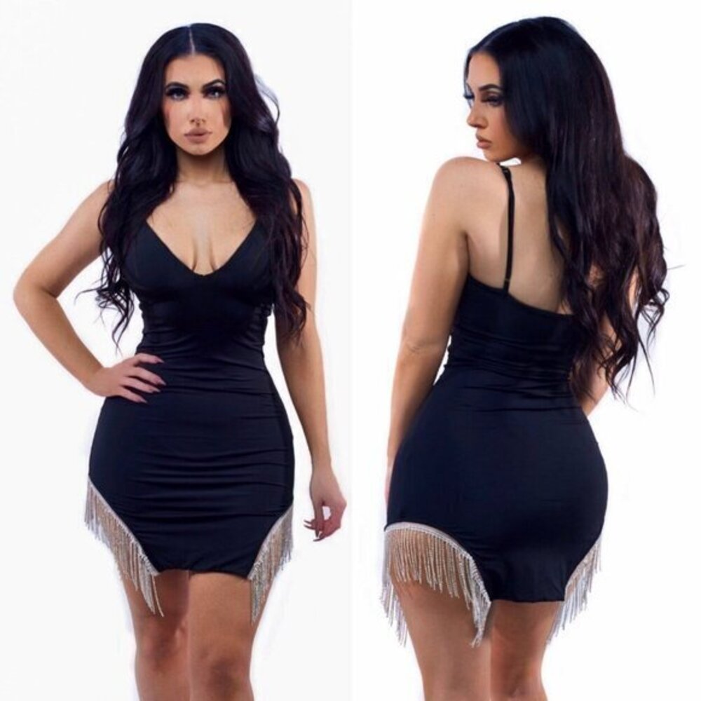 Haute Monde Give Me Diamonds Dress in Black